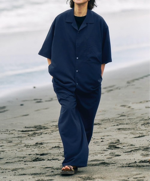 417 EDIFICE（フォーワンセブンエディフィス）の「追加 "WEB限定" オーバーサイズシャツ＆ワイドスラックス サイクルセットアップ（シャツ/ブラウス・メンズ・ブラック/ネイビー・X-LARGE/LARGE/MEDIUM）」の2枚目の写真