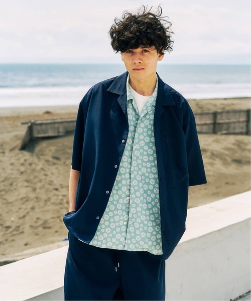 417 EDIFICE（フォーワンセブンエディフィス）の「追加 "WEB限定" オーバーサイズシャツ＆ワイドスラックス サイクルセットアップ（シャツ/ブラウス・メンズ・ブラック/ネイビー・X-LARGE/LARGE/MEDIUM）」の5枚目の写真