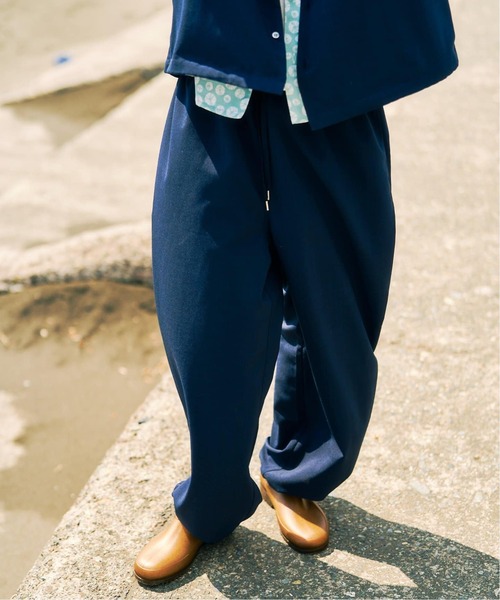 417 EDIFICE（フォーワンセブンエディフィス）の「追加 "WEB限定" オーバーサイズシャツ＆ワイドスラックス サイクルセットアップ（シャツ/ブラウス・メンズ・ブラック/ネイビー・X-LARGE/LARGE/MEDIUM）」の6枚目の写真