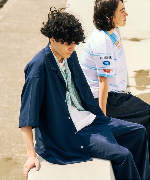 417 EDIFICE（フォーワンセブンエディフィス）の「追加 "WEB限定" オーバーサイズシャツ＆ワイドスラックス サイクルセットアップ（シャツ/ブラウス・メンズ・ブラック/ネイビー・X-LARGE/LARGE/MEDIUM）」の10枚目の写真