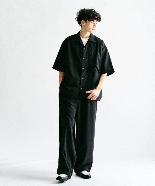 417 EDIFICE（フォーワンセブンエディフィス）の「追加 "WEB限定" オーバーサイズシャツ＆ワイドスラックス サイクルセットアップ（シャツ/ブラウス・メンズ・ブラック/ネイビー・X-LARGE/LARGE/MEDIUM）」の14枚目の写真