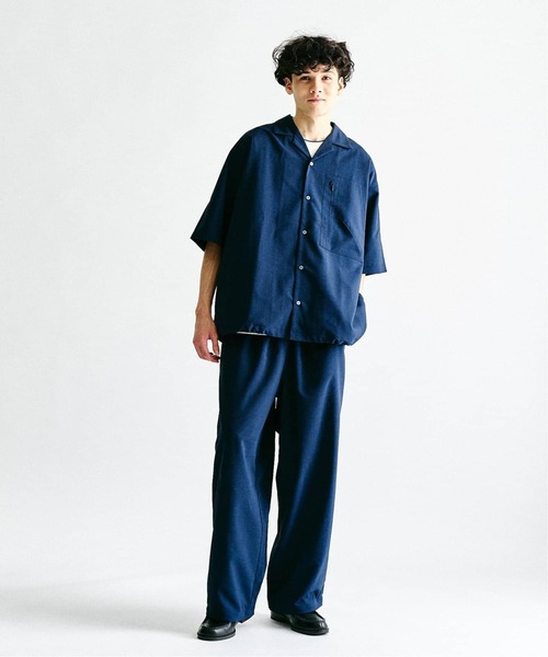 417 EDIFICE（フォーワンセブンエディフィス）の「追加 "WEB限定" オーバーサイズシャツ＆ワイドスラックス サイクルセットアップ（シャツ/ブラウス・メンズ・ブラック/ネイビー・X-LARGE/LARGE/MEDIUM）」の15枚目の写真