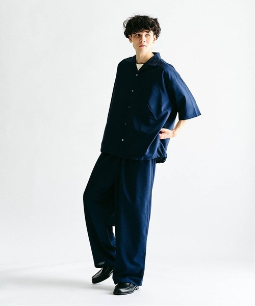 417 EDIFICE（フォーワンセブンエディフィス）の「追加 "WEB限定" オーバーサイズシャツ＆ワイドスラックス サイクルセットアップ（シャツ/ブラウス・メンズ・ブラック/ネイビー・X-LARGE/LARGE/MEDIUM）」の20枚目の写真