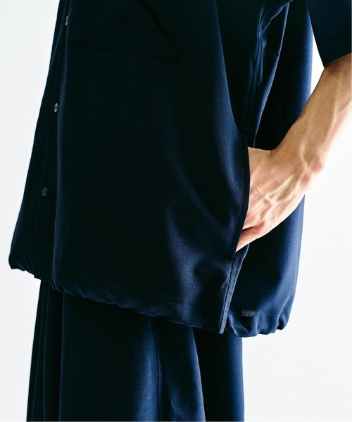 417 EDIFICE（フォーワンセブンエディフィス）の「追加 "WEB限定" オーバーサイズシャツ＆ワイドスラックス サイクルセットアップ（シャツ/ブラウス・メンズ・ブラック/ネイビー・X-LARGE/LARGE/MEDIUM）」の22枚目の写真