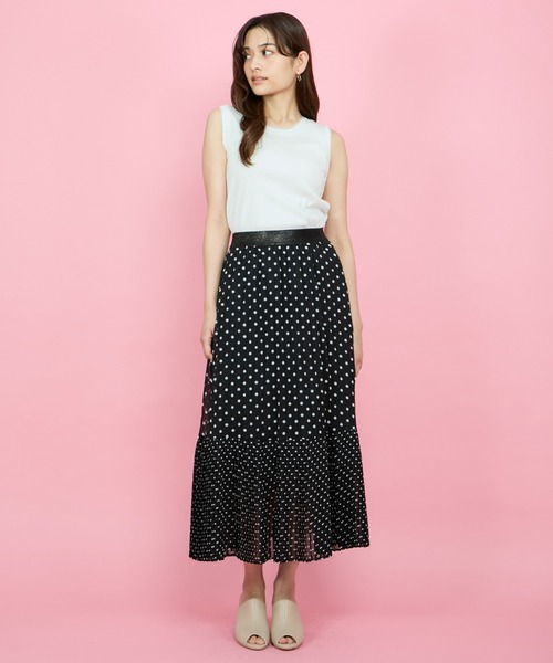 QUEENS COURT(クイーンズコート)の「シフォンドットティアードスカート≪手洗い可能≫(スカート・レディース・ブラック系その他/ホワイト系その他・M)」の17枚目の写真