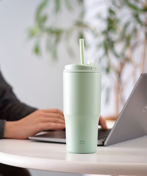 BRUNO（ブルーノ）の「2WAYストロータンブラー L（グラス/マグカップ/タンブラー・レディース・グリーン/パープル/チャコールグレー・ﾌﾘ-）」の3枚目の写真