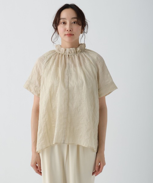 Elura（エルーラ）の「ドビーストライプブラウス/452428（シャツ/ブラウス・レディース・ライトイエロー/オフホワイト/ブラック・FREE）」の14枚目の写真