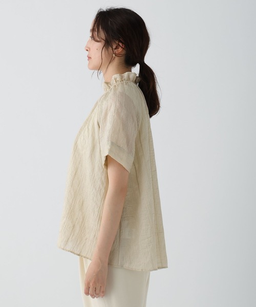 Elura（エルーラ）の「ドビーストライプブラウス/452428（シャツ/ブラウス・レディース・ライトイエロー/オフホワイト/ブラック・FREE）」の15枚目の写真