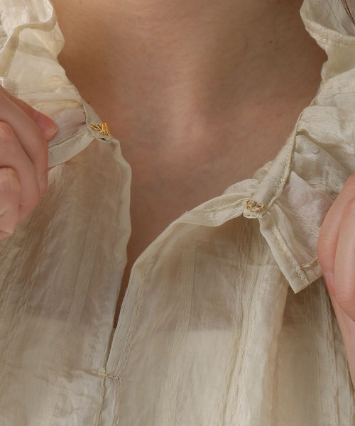 Elura（エルーラ）の「ドビーストライプブラウス/452428（シャツ/ブラウス・レディース・ライトイエロー/オフホワイト/ブラック・FREE）」の20枚目の写真