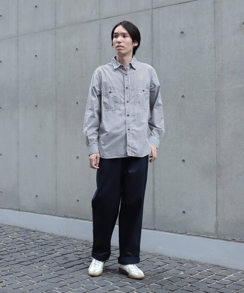 OMNIGOD（オムニゴッド）の「[OMNIGOD mens / オムニゴッド] ストライプセルヴィッジブロード ワークシャツⅢ（シャツ/ブラウス・メンズ・ブルー系その他・2/3/4）」の16枚目の写真