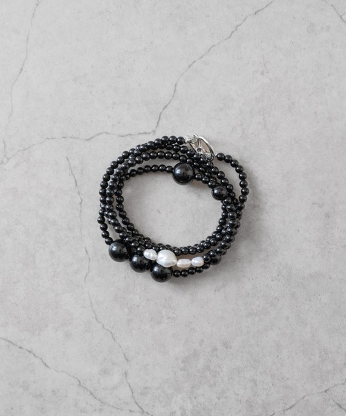 Senti（センティ）の「【 SENTI 】'JYUZU' NECKLACE&BRACELET　天然石”数珠”ネックレス&4連ブレスレット 2040（ネックレス・メンズ・グレー系その他/ブラック・FREE）」の15枚目の写真