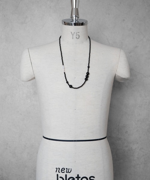 Senti（センティ）の「【 SENTI 】'JYUZU' NECKLACE&BRACELET　天然石”数珠”ネックレス&4連ブレスレット 2040（ネックレス・メンズ・グレー系その他/ブラック・FREE）」の14枚目の写真
