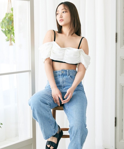 セール】《2025新作》【swimwear/体型カバー】ボリュームフレア