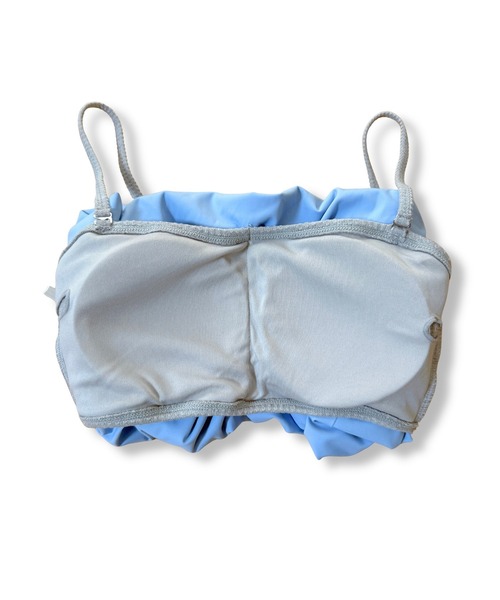 CELEN(セレン)の「【swimwear/体型カバー】ボリュームフレアビキニ オフショルダートップス・パンツ 2点セット(水着・レディース・ホワイト×ブラック/ブルーグレー/ブラック×ブラック・FREE)」の10枚目の写真