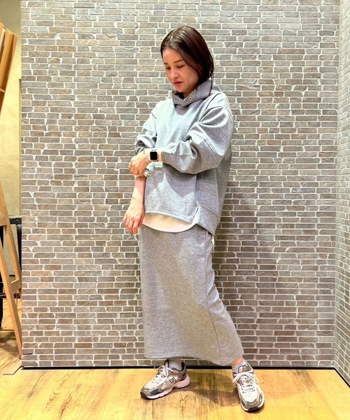 Grand PARK（グランドパーク）の「【セット企画】パーカー＋スカート（ワンピース・レディース・ベージュ/ブラック/杢グレー・FREE）」の3枚目の写真