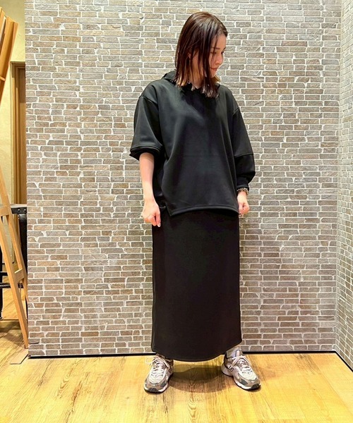 Grand PARK（グランドパーク）の「【セット企画】パーカー＋スカート（ワンピース・レディース・ベージュ/ブラック/杢グレー・FREE）」の2枚目の写真