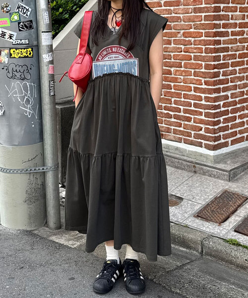 セール】【WEB限定】2WAYオフショルギャザーワンピース