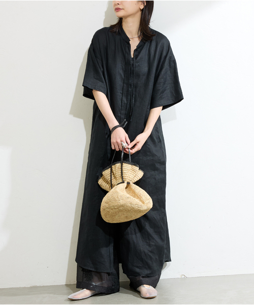 JOURNAL STANDARD(ジャーナルスタンダード)の「FRONT OPEN ワンピース(ワンピース・レディース・イエロー/ブラック/チョコ・FREE)」の2枚目の写真