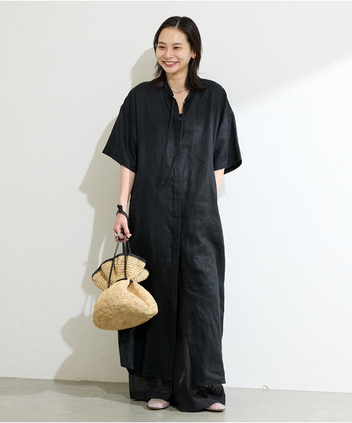 JOURNAL STANDARD(ジャーナルスタンダード)の「FRONT OPEN ワンピース(ワンピース・レディース・イエロー/ブラック/チョコ・FREE)」の7枚目の写真