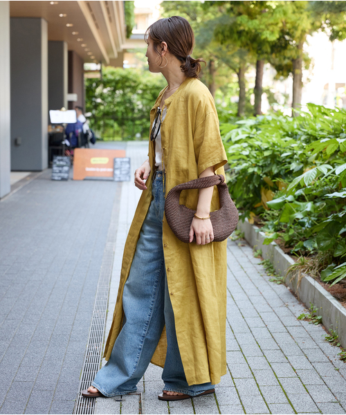 JOURNAL STANDARD(ジャーナルスタンダード)の「FRONT OPEN ワンピース(ワンピース・レディース・イエロー/ブラック/チョコ・FREE)」の9枚目の写真