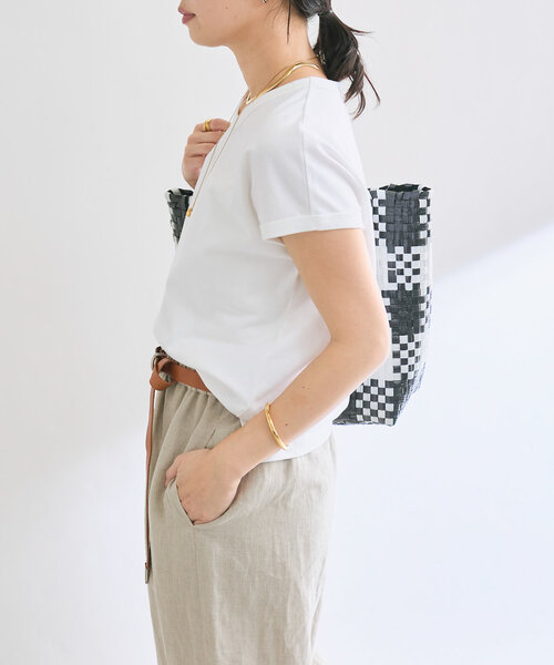 RIVE DROITE（リヴドロワ）の「【汗染み防止/ON・OFF兼用】ガードスウェットフレンチTee（Tシャツ/カットソー・レディース・グレー系その他/ピンク/オフホワイト・FREE）」の9枚目の写真