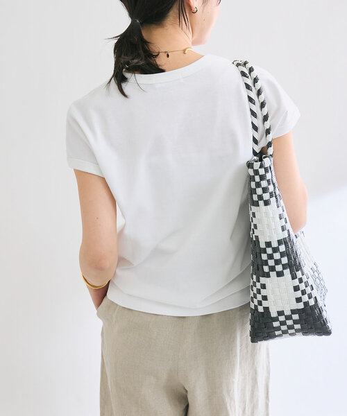 RIVE DROITE（リヴドロワ）の「【汗染み防止/ON・OFF兼用】ガードスウェットフレンチTee（Tシャツ/カットソー・レディース・グレー系その他/ピンク/オフホワイト・FREE）」の10枚目の写真