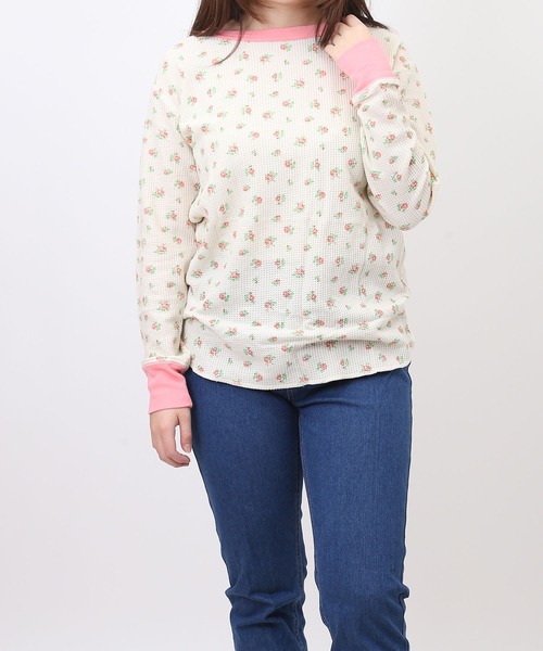 JEMORGAN(ジェーイーモーガン)の「JEMORGAN 花柄クレリック クルー(Tシャツ/カットソー・レディース・ピンク/ラベンダー/ブルー・FREE)」の11枚目の写真