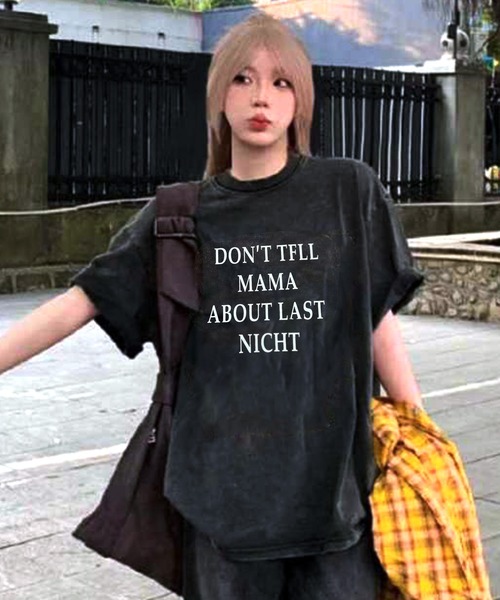 VIBGYOR（ヴィブジョー）の「[NARULA/ナルラ]ヴィンテージ加工 ピグメント プリント Tシャツ(CZ)（Tシャツ/カットソー・レディース・ブラック系/ブラック系1/ブラック系2/ブラック系3/ブラック系4・FREE）」の15枚目の写真