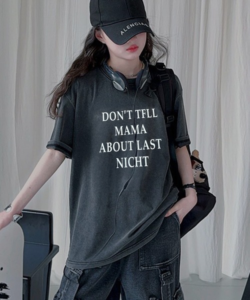 VIBGYOR（ヴィブジョー）の「[NARULA/ナルラ]ヴィンテージ加工 ピグメント プリント Tシャツ(CZ)（Tシャツ/カットソー・レディース・ブラック系/ブラック系1/ブラック系2/ブラック系3/ブラック系4・FREE）」の16枚目の写真