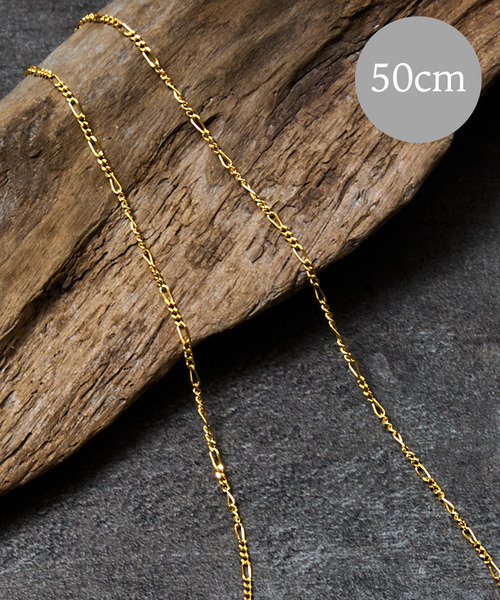 THEFT(セフト)の「THEFT セフト / K18GP FIGARO CHAIN NECKLACE シルバー925フィガロチェーンネックレス 50cm 18金コーティング(ネックレス・メンズ・ゴールド・50cm)」の1枚目の写真