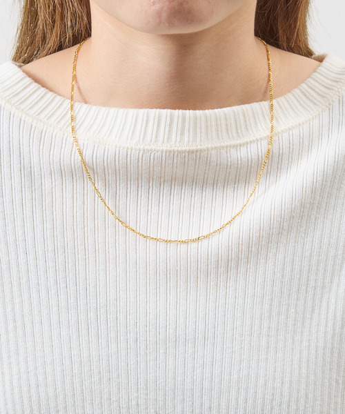 THEFT(セフト)の「THEFT セフト / K18GP FIGARO CHAIN NECKLACE シルバー925フィガロチェーンネックレス 50cm 18金コーティング(ネックレス・メンズ・ゴールド・50cm)」の3枚目の写真