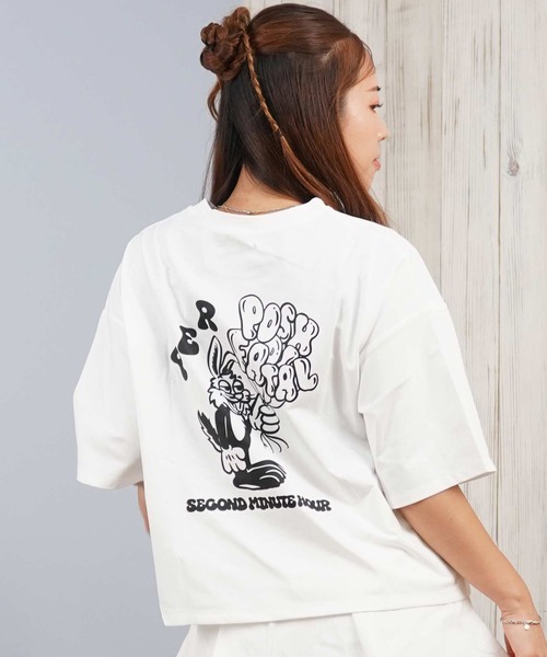 GYDA（ジェイダ）の「GYDA/ジェイダ UVケア ラッシュガード 半袖ラッシュ バルーンバニー 404630（Tシャツ/カットソー・レディース・ブラック/ミント/パープル/ホワイト・M）」の2枚目の写真