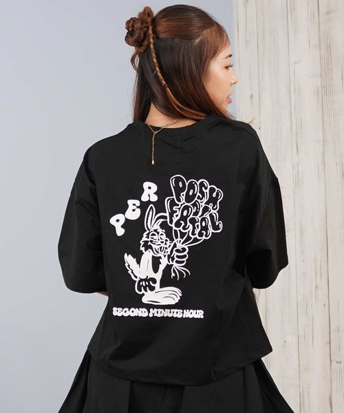 GYDA（ジェイダ）の「GYDA/ジェイダ UVケア ラッシュガード 半袖ラッシュ バルーンバニー 404630（Tシャツ/カットソー・レディース・ブラック/ミント/パープル/ホワイト・M）」の3枚目の写真