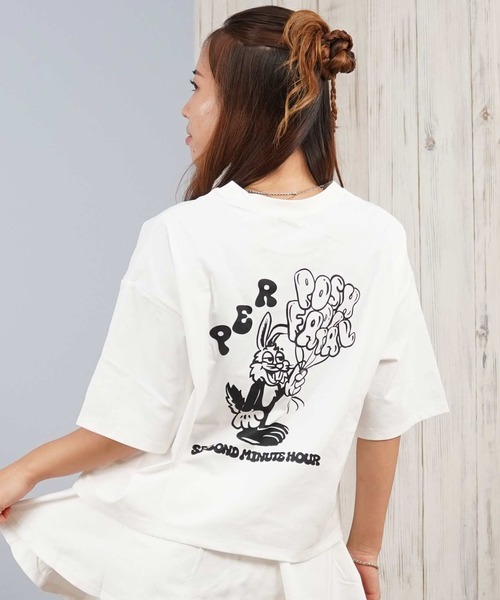 GYDA（ジェイダ）の「GYDA/ジェイダ UVケア ラッシュガード 半袖ラッシュ バルーンバニー 404630（Tシャツ/カットソー・レディース・ブラック/ミント/パープル/ホワイト・M）」の7枚目の写真