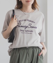 T-GRAPHICS メッセージ刺繍Tシャツ