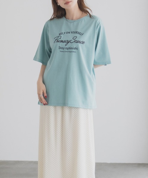 Mac-House(マックハウス)の「T-GRAPHICS メッセージ刺繍Tシャツ(Tシャツ/カットソー・レディース・ミント/チャコールグレー/グレイッシュベージュ・L/M)」の20枚目の写真