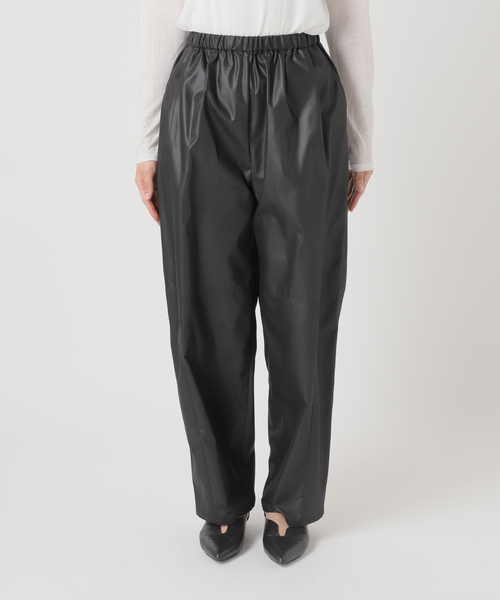 Simplicite（サンプリシテ）の「《2点セット》手洗い可 / チンツ加工ロングキャミソール / パンツセット（つなぎ/オールインワン・レディース・ブラック/ベージュ・FREE）」の18枚目の写真