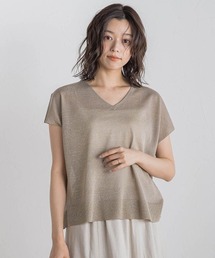 Droite lautreamont（ドロワットロートレアモン）の「ラメフレンチスリーブプルオーバー≪手洗い可能≫（ニット/セーター）」
