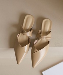 VIVID LADY（ビビッドレディー）の「クロスデザインフラットミュール サンダル（サンダル）」