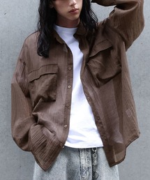 osharewalker（オシャレウォーカー）の「『オーバーサイズ長袖シアーシャツ』（シャツ/ブラウス）」