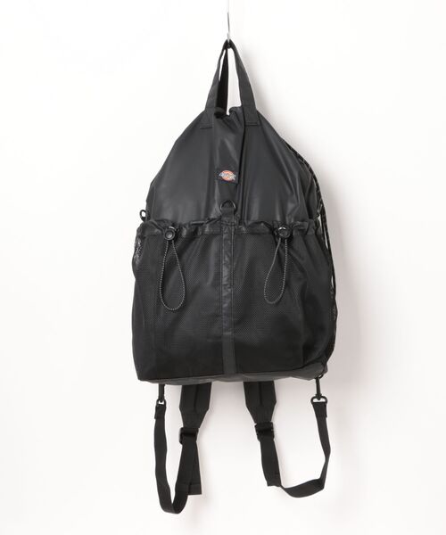 Dickies（ディッキーズ）の「【Dickies】DK SL 3WAY MP DS SACK / ディッキーズ シンセティックレザー スリーウェイ ナップザック（ショルダーバッグ・メンズ・ブラック/シルバー/アイボリー・FREE）」の2枚目の写真