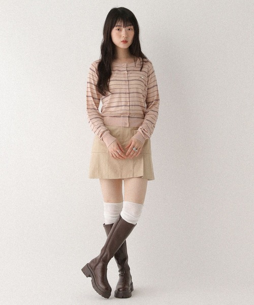 Heather(ヘザー)の「モチーフボーダーカーディガン 579590(カーディガン/ボレロ・レディース・ネイビー/グレー/ピンク・FREE)」の11枚目の写真