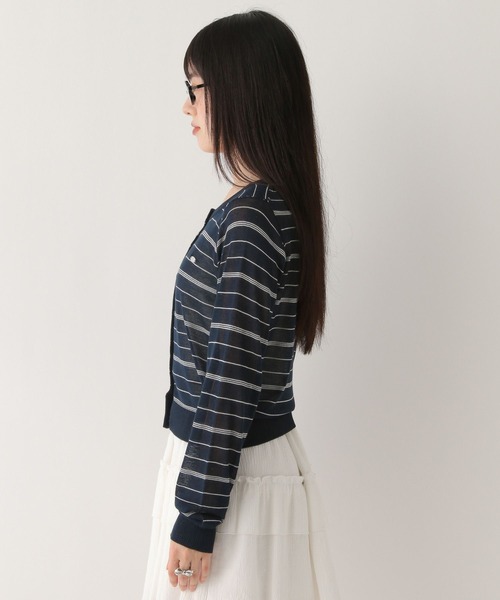 Heather(ヘザー)の「モチーフボーダーカーディガン 579590(カーディガン/ボレロ・レディース・ネイビー/グレー/ピンク・FREE)」の21枚目の写真