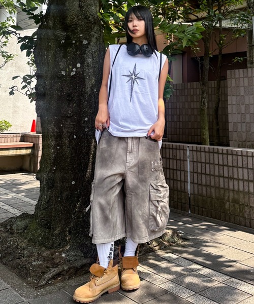 A'gem(エージェム)の「A'GEM/9 × .kom 『A'gem/エージェム』スターグラフィックノースリーブトップス/タンクトップ(タンクトップ・メンズ・ブラック/ホワイト・FREE)」の12枚目の写真