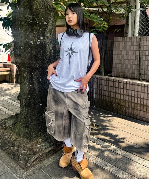 A'gem(エージェム)の「A'GEM/9 × .kom 『A'gem/エージェム』スターグラフィックノースリーブトップス/タンクトップ(タンクトップ・メンズ・ブラック/ホワイト・FREE)」の13枚目の写真