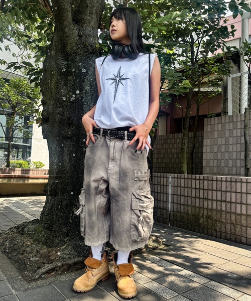 A'gem(エージェム)の「A'GEM/9 × .kom 『A'gem/エージェム』スターグラフィックノースリーブトップス/タンクトップ(タンクトップ・メンズ・ブラック/ホワイト・FREE)」の14枚目の写真