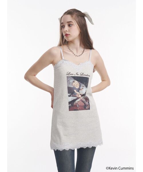 jouetie（ジュエティ）の「【KevinCummins×jouetie】レースキャミワンピース（ワンピース・レディース・ピンク/アイボリー/ブラック・MEDIUM）」の6枚目の写真