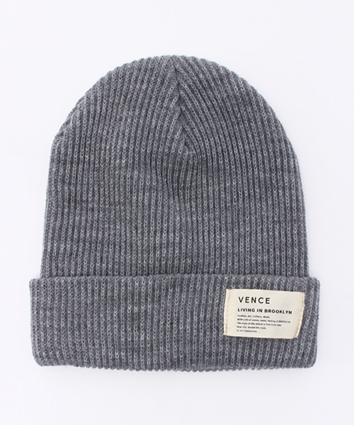 VENCEEXCHANGE（ヴァンスエクスチェンジ）の「ピス付ニットワッチ              （ニットキャップ/ビーニー・レディース・ネイビー/コーラル/ブラック/グレー/ロイヤルブルー/ピンク・FREE）」の3枚目の写真