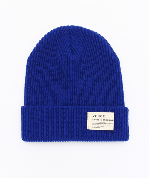 VENCEEXCHANGE（ヴァンスエクスチェンジ）の「ピス付ニットワッチ              （ニットキャップ/ビーニー・レディース・ネイビー/コーラル/ブラック/グレー/ロイヤルブルー/ピンク・FREE）」の5枚目の写真