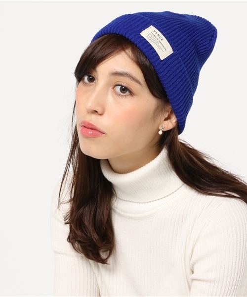 VENCEEXCHANGE（ヴァンスエクスチェンジ）の「ピス付ニットワッチ              （ニットキャップ/ビーニー・レディース・ネイビー/コーラル/ブラック/グレー/ロイヤルブルー/ピンク・FREE）」の13枚目の写真